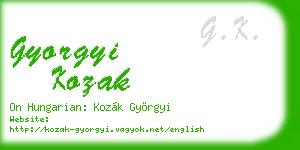 gyorgyi kozak business card