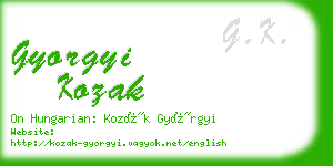 gyorgyi kozak business card